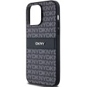 Etui DKNY Leather Mono Stripe & Metal Logo na iPhone 14 Pro Max - czarne