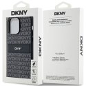 Etui DKNY Leather Mono Stripe & Metal Logo na iPhone 14 Pro Max - czarne