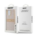 Etui DKNY Leather Mono Stripe & Metal Logo na iPhone 14 Pro Max - różowe