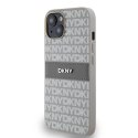 Etui DKNY Leather Mono Stripe & Metal Logo na iPhone 15 / 14 / 13 - beżowe