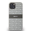 Etui DKNY Leather Mono Stripe & Metal Logo na iPhone 15 / 14 / 13 - beżowe