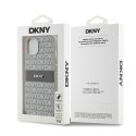 Etui DKNY Leather Mono Stripe & Metal Logo na iPhone 15 / 14 / 13 - beżowe