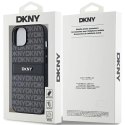 Etui DKNY Leather Mono Stripe & Metal Logo na iPhone 15 / 14 / 13 - czarne