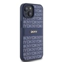 Etui DKNY Leather Mono Stripe & Metal Logo na iPhone 15 / 14 / 13 - niebieskie