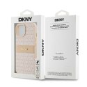 Etui DKNY Leather Mono Stripe & Metal Logo na iPhone 15 / 14 / 13 - różowe