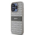 Etui DKNY Leather Mono Stripe & Metal Logo na iPhone 15 Pro Max - beżowe