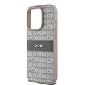 Etui DKNY Leather Mono Stripe & Metal Logo na iPhone 15 Pro Max - beżowe