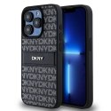 Etui DKNY Leather Mono Stripe & Metal Logo na iPhone 15 Pro Max - czarne