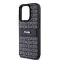 Etui DKNY Leather Mono Stripe & Metal Logo na iPhone 15 Pro Max - czarne