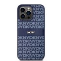 Etui DKNY Leather Mono Stripe & Metal Logo na iPhone 15 Pro Max - niebieskie