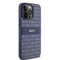 Etui DKNY Leather Mono Stripe & Metal Logo na iPhone 15 Pro Max - niebieskie