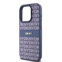 Etui DKNY Leather Mono Stripe & Metal Logo na iPhone 15 Pro - niebieskie