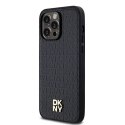 Etui DKNY Leather Pattern Metal Logo MagSafe na iPhone 13 Pro / 13 - czarne