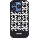 Etui DKNY Leather Printed Pattern Metal Logo MagSafe na iPhone 15 Pro - czarne