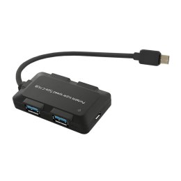 Qoltec Hub USB Qoltec USB 3.1 type-C męski 4 Porty USB 3.0 A żeński