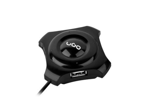 UGO Hub USB 2.0 UGO Maipo HU50 4-portowy czarny + port DC 3.5