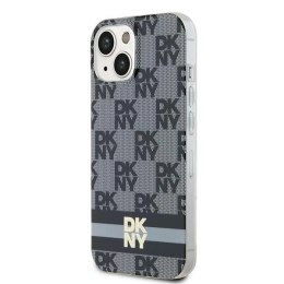 Etui DKNY IML Checkered Mono Pattern & Printed Stripes MagSafe na iPhone 15 / 14 / 13 - czarne