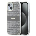 Etui DKNY IML Mono & Stripe MagSafe na iPhone 15 / 14 / 13 - beżowe