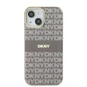 Etui DKNY IML Mono & Stripe MagSafe na iPhone 15 / 14 / 13 - beżowe