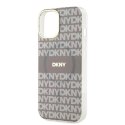 Etui DKNY IML Mono & Stripe MagSafe na iPhone 15 / 14 / 13 - beżowe