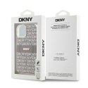 Etui DKNY IML Mono & Stripe MagSafe na iPhone 15 / 14 / 13 - beżowe