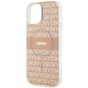 Etui DKNY IML Mono & Stripe MagSafe na iPhone 15 / 14 / 13 - różowe