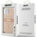 Etui DKNY IML Mono & Stripe MagSafe na iPhone 15 / 14 / 13 - różowe