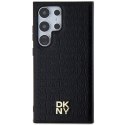 Etui DKNY Leather Pattern Metal Logo MagSafe na Samsung Galaxy S24 Ultra - czarne