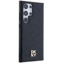 Etui DKNY Leather Pattern Metal Logo MagSafe na Samsung Galaxy S24 Ultra - czarne