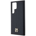 Etui DKNY Leather Pattern Metal Logo MagSafe na Samsung Galaxy S24 Ultra - czarne