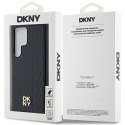 Etui DKNY Leather Pattern Metal Logo MagSafe na Samsung Galaxy S24 Ultra - czarne