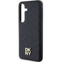 Etui DKNY Leather Pattern Metal Logo MagSafe na Samsung Galaxy S24+ - czarne