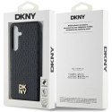 Etui DKNY Leather Pattern Metal Logo MagSafe na Samsung Galaxy S24+ - czarne