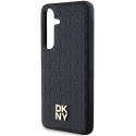 Etui DKNY Leather Pattern Metal Logo MagSafe na Samsung Galaxy S24 - czarne