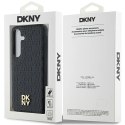 Etui DKNY Leather Pattern Metal Logo MagSafe na Samsung Galaxy S24 - czarne