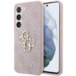 Etui Guess 4G Big Metal Logo na Samsung Galaxy A35 - różowe