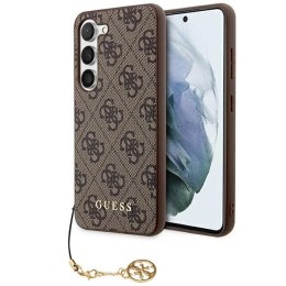 Etui Guess 4G Charms Collection na Samsung Galaxy A35 - brązowe