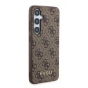 Etui Guess 4G Metal Gold Logo na Samsung Galaxy A35 - brązowe