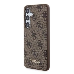 Etui Guess 4G Metal Gold Logo na Samsung Galaxy A55 - brązowe