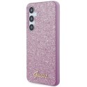 Etui Guess Glitter Script na Samsung Galaxy S24+ - fioletowe