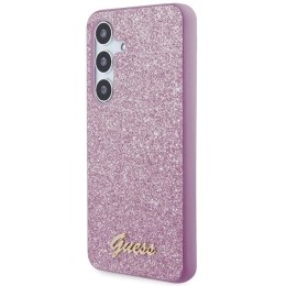 Etui Guess Glitter Script na Samsung Galaxy S24+ - fioletowe