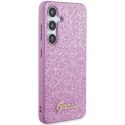 Etui Guess Glitter Script na Samsung Galaxy S24+ - fioletowe