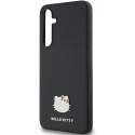 Etui Hello Kitty Metal Logo Kitty Head na Samsung Galaxy A55 - czarne