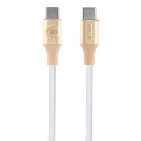 Kabel Guess Ebossed Logo USB-C / USB-C 1.5m szybkie ładowanie - złoty