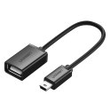 Adapter Ugreen US249 10383 mini USB-B (męski) / USB-A (żeński) OTG 10cm - szary