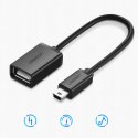 Adapter Ugreen US249 10383 mini USB-B (męski) / USB-A (żeński) OTG 10cm - szary