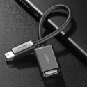 Adapter Ugreen US249 10383 mini USB-B (męski) / USB-A (żeński) OTG 10cm - szary