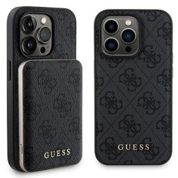 Zestaw etui Guess 4G Metal Logo na iPhone 14 Pro Max + powerbank 5000mAh MagSafe - czarny