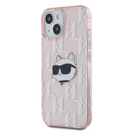 Etui Karl Lagerfeld IML Choupette Head & Monogram na iPhone 13 - różowe