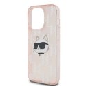 Etui Karl Lagerfeld IML Choupette Head & Monogram na iPhone 14 Pro Max - różowe